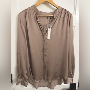 Champagne silk shirt, size Large.
